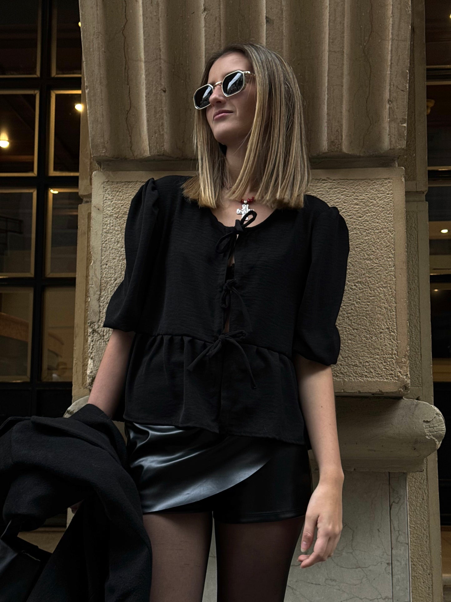BLUSA NINA NEGRA