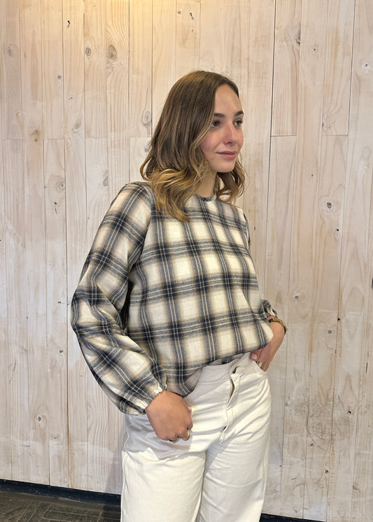 BLUSA RUFA CUADRILLE BEIGE