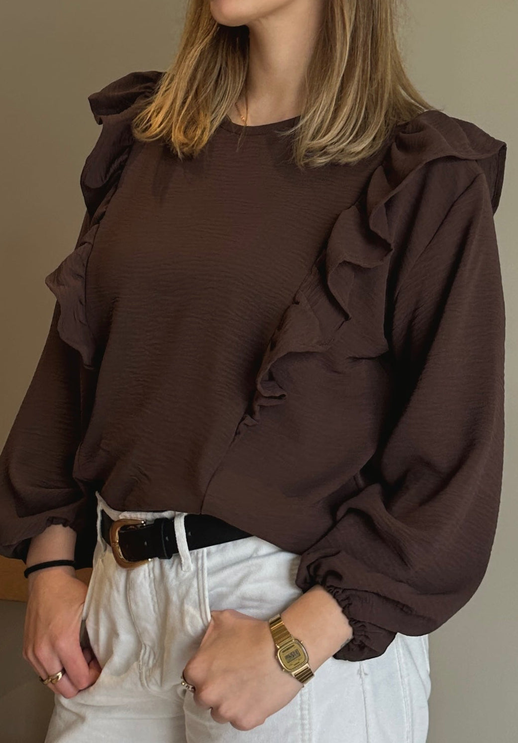 BLUSA OCTAVIA CAFÉ