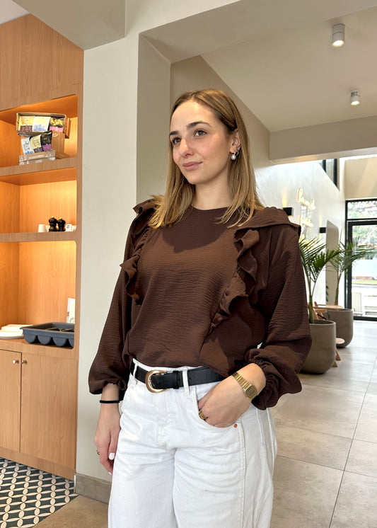 BLUSA OCTAVIA CAFÉ