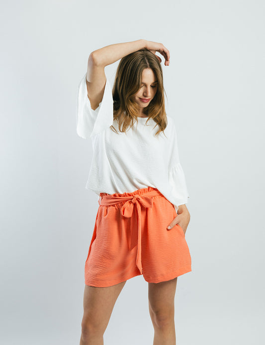 SHORT PAPER BAG CORAL